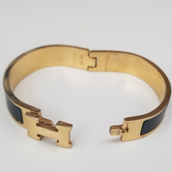 Authentic Enamel "H" Clic Clac Hermes Bracelet - Picture 7 of 8